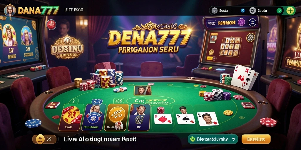 Tangkapan layar DANA777 menampilkan dealer langsung dan permainan yang mendebarkan.