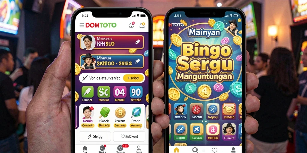 Tampilan gameplay menarik dari aplikasi Bingo DOMTOTO.