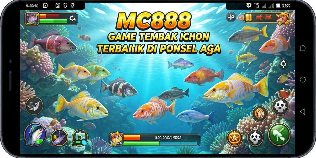 Tampilan gameplay seru Tembak Ikan di MC888.