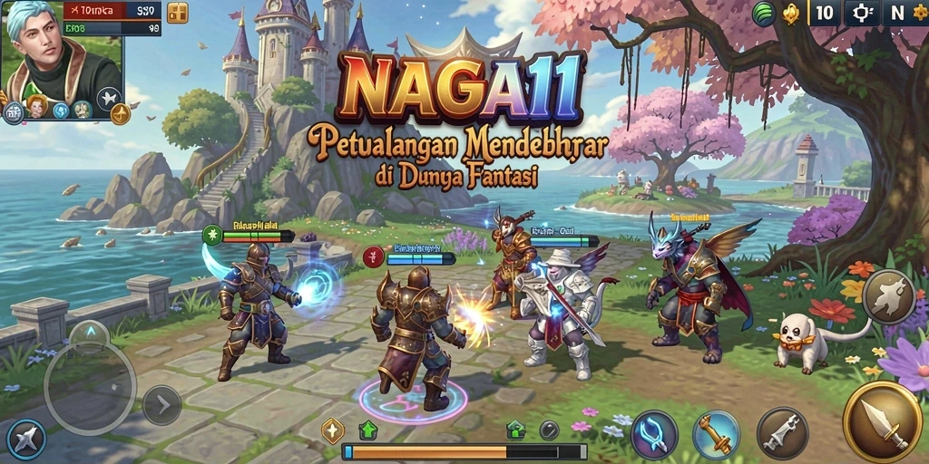 Tampilan gameplay NAGA11 yang memukau di dunia petualangan.