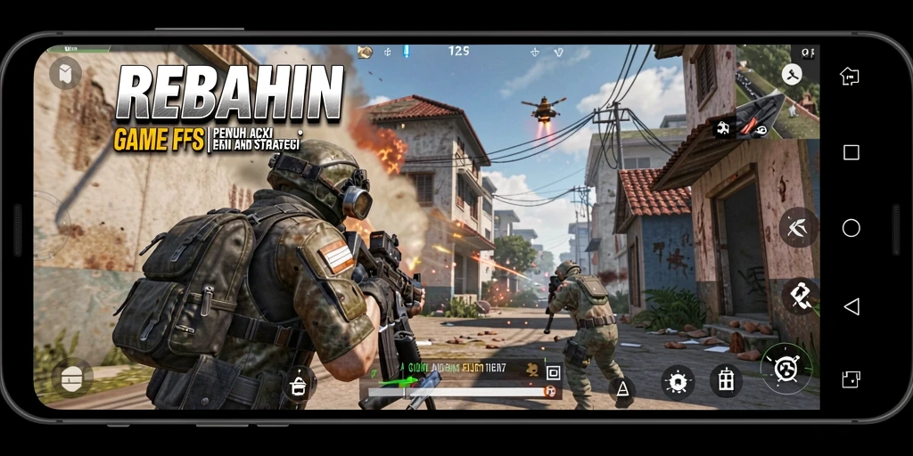 Tampilan gameplay seru dan penuh aksi dalam REBAHIN.