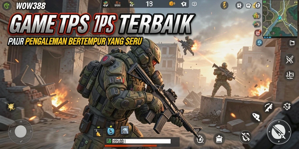 Tampilan gameplay menggembirakan dengan aksi menembak yang mendebarkan.