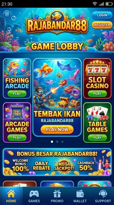 Tampilan antarmuka rajabandar88 yang ramah pengguna.